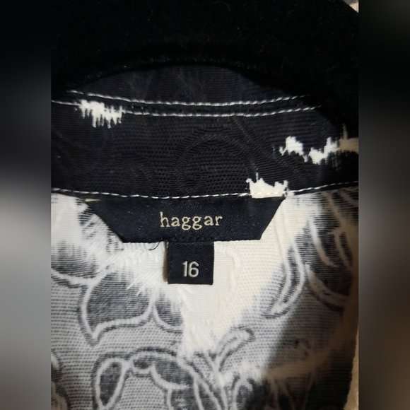 Haggar Cotton Floral Zip Jacket - Picture 11 of 12